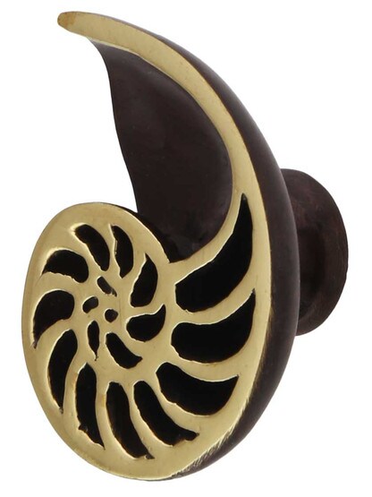 Right Shell Cabinet Knob - 1 1/2 inch x 1 1/8 inch.